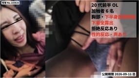電車内で容赦ない鬼畜痴漢集団のローションバイブ責めに悶絶するＪＫ