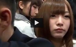 電車内で巨乳OLに媚薬レズ痴漢され自慰するほど虜になる制服JK
