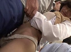 図書館内で立ち素股痴漢翻弄され徹底的にマンスジ擦られるOLやJK